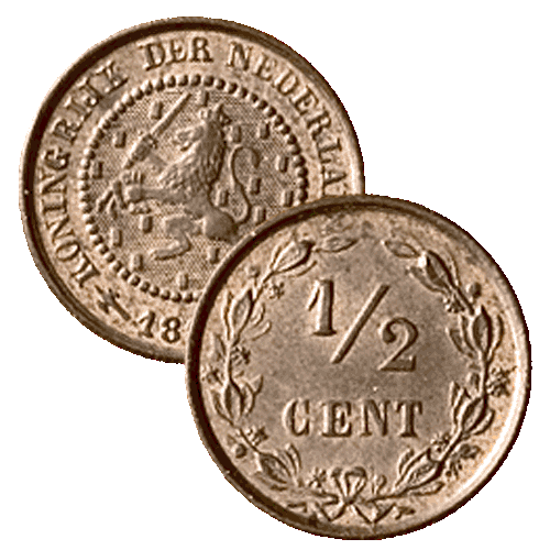 1/2 Cent 1891